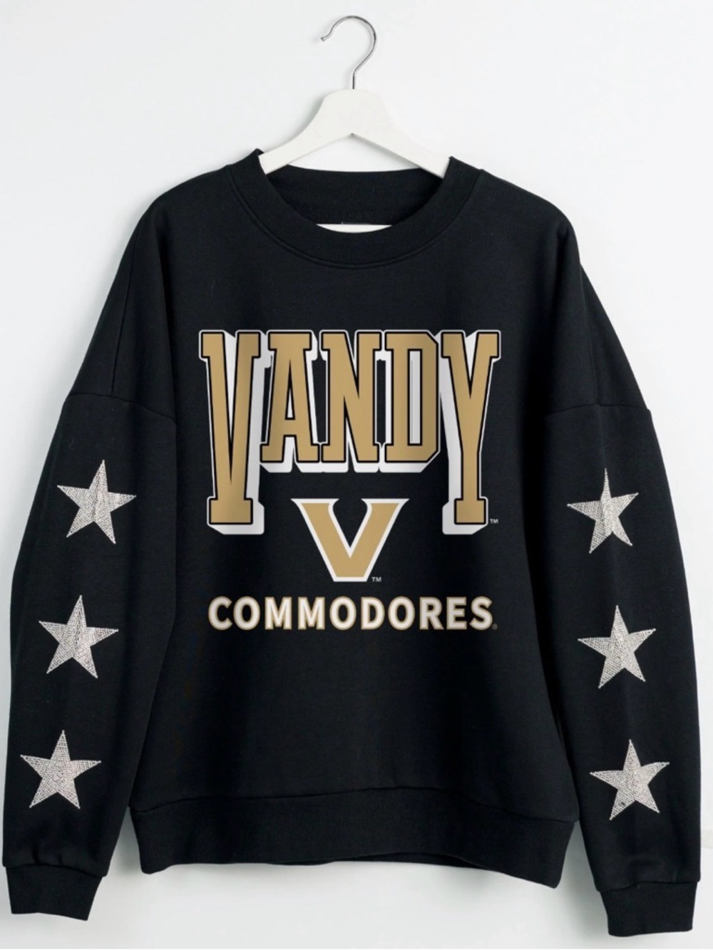 Vandy Commodores Black Crewneck Sweatshirt - Women's